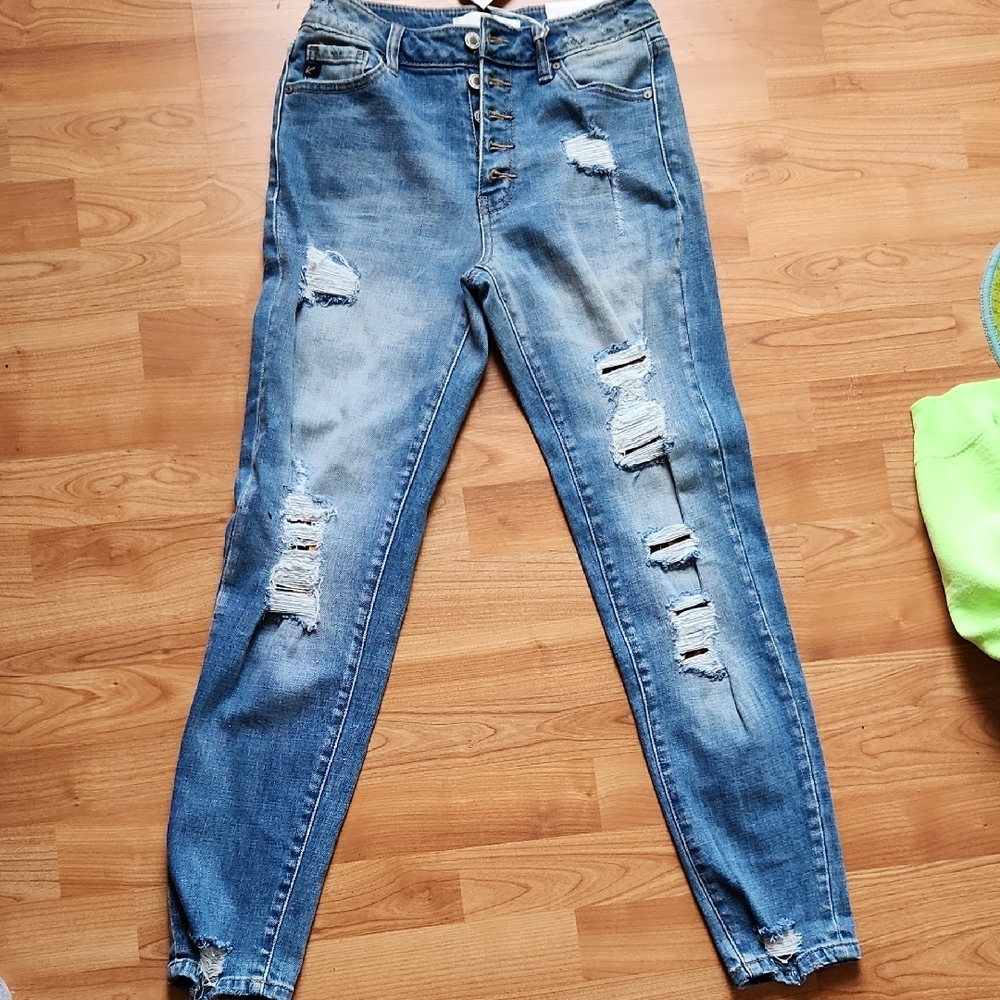 KanCan Distressed Light Blue Skinny Jeans